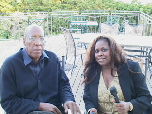 Eugene Jackson and Jackie Sunshine Smith prepare for Sunshine Boxing Show South Africa interview.JPG