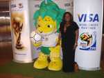 Jackie Sunshine Smith celebrates 2010 World Cup in Durban.JPG