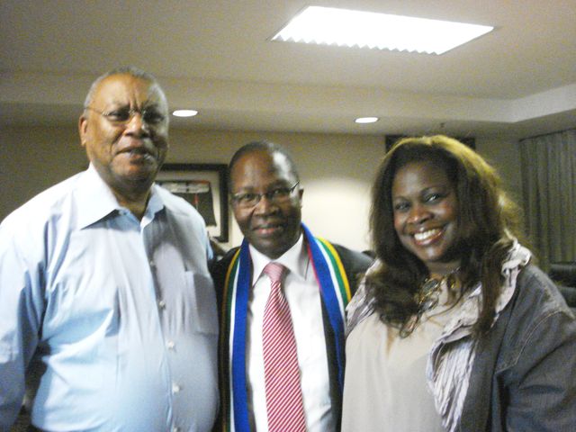South Africa Minister of Transport Sbu Ndebele with Jackie Sunshine Smith and Willie Monroe.JPG