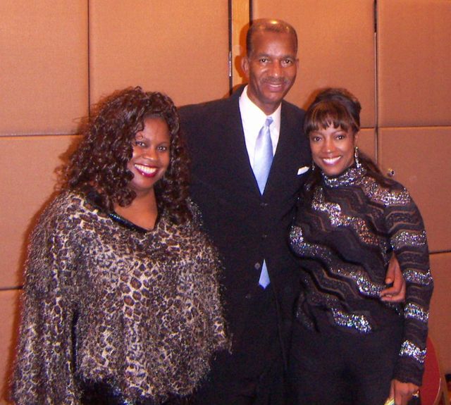 Jackie Sunshine Smith with Moses Brewer and BerNadette Stanis at National Black College Alumni Hall of Fame ATL.JPG