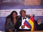 Jackie Smith and Don King at Ruiz vs Valuev Berlin Germany.JPG