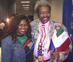 Jackie Sunshine Smith and Don King at Valuev vs Barrett in Chicago.jpg