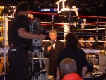 Jim Lampley working ringside.JPG