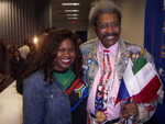 Jackie Sunshine Smith and Don King at Valuev vs Barrett presser  Chicago.JPG