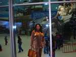 Jackie Sunshine Smith outside Ski Dubai at mall.JPG