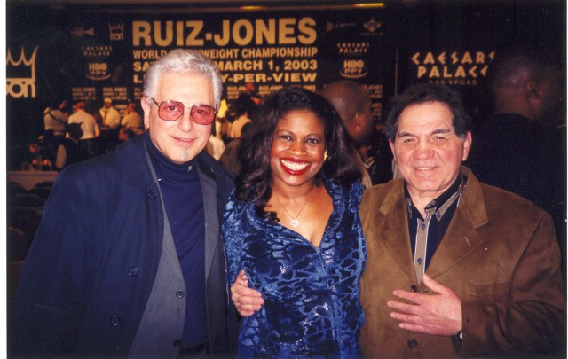 Louis Lanci, Jackie Sunshine Smith, Tony DeMarco at Ruiz-Jones weigh-in Caesars Las Vegas.jpg