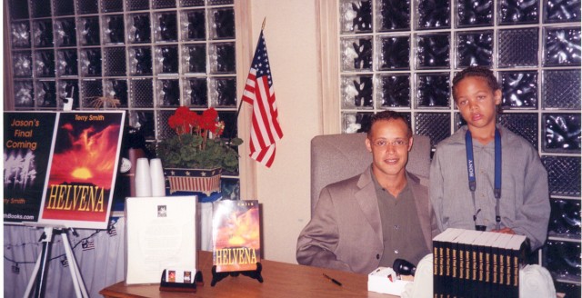 Terry Smith & son,Trae Smith, at Terry's Book Signing.jpg
