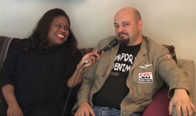 Vladimir Burdun and Jackie Sunshine  talk boxing at Jumeriah Emirates Towers Hotel  in Dubai.JPG