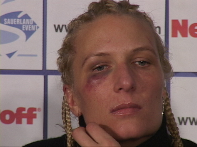 Asa Sandell at Ali vs Sandell postfight presser Berlin.jpG