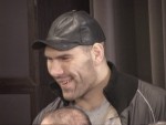 Nikilai Valeuv has confident smile at weighin for Valuev vs Ruiz.JPG